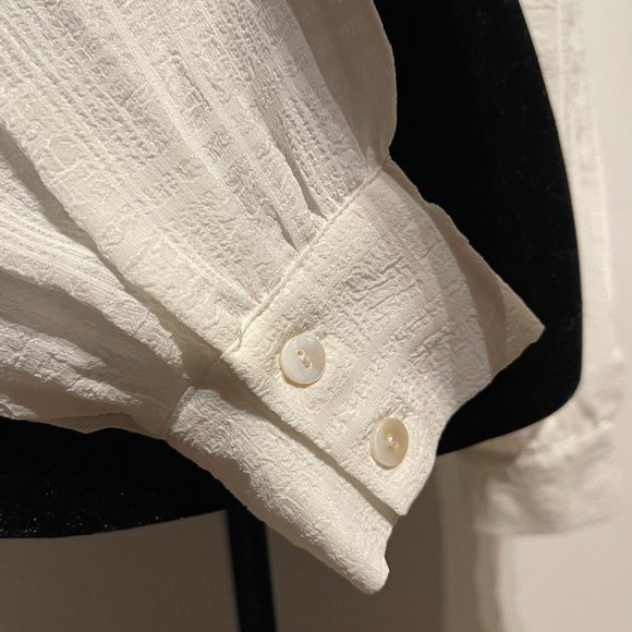 STORIA Wrap Blouse, White, Size S - Picture 8 of 8